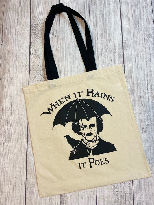 When It Rains It Poes Tote